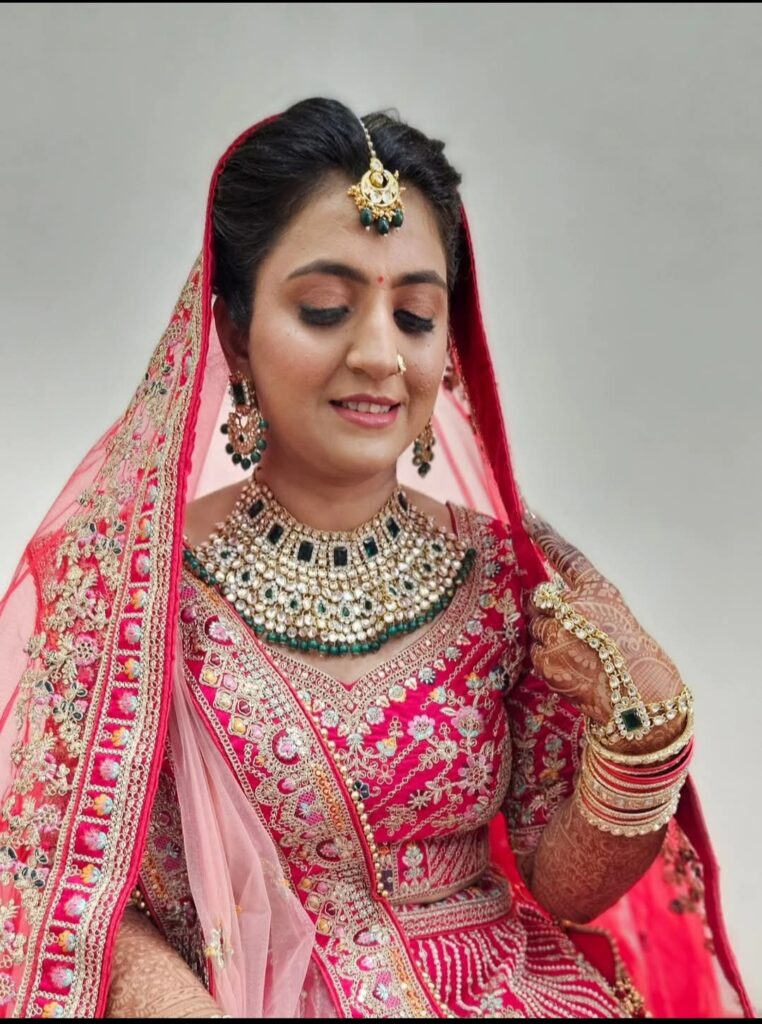 Bridal Makeup by Dimple Artistry Salon Your wedding day is one of the most cherished moments of your life—and at Dimple Artistry Salon, we ensure you look nothing less than breathtaking. Our bridal makeup services are designed to enhance your natural beauty while perfectly complementing your outfit, jewelry, and overall wedding theme. We specialize in creating timeless bridal looks—from soft, radiant elegance to bold, glamorous transformations—so you feel confident, beautiful, and camera-ready throughout your special day.